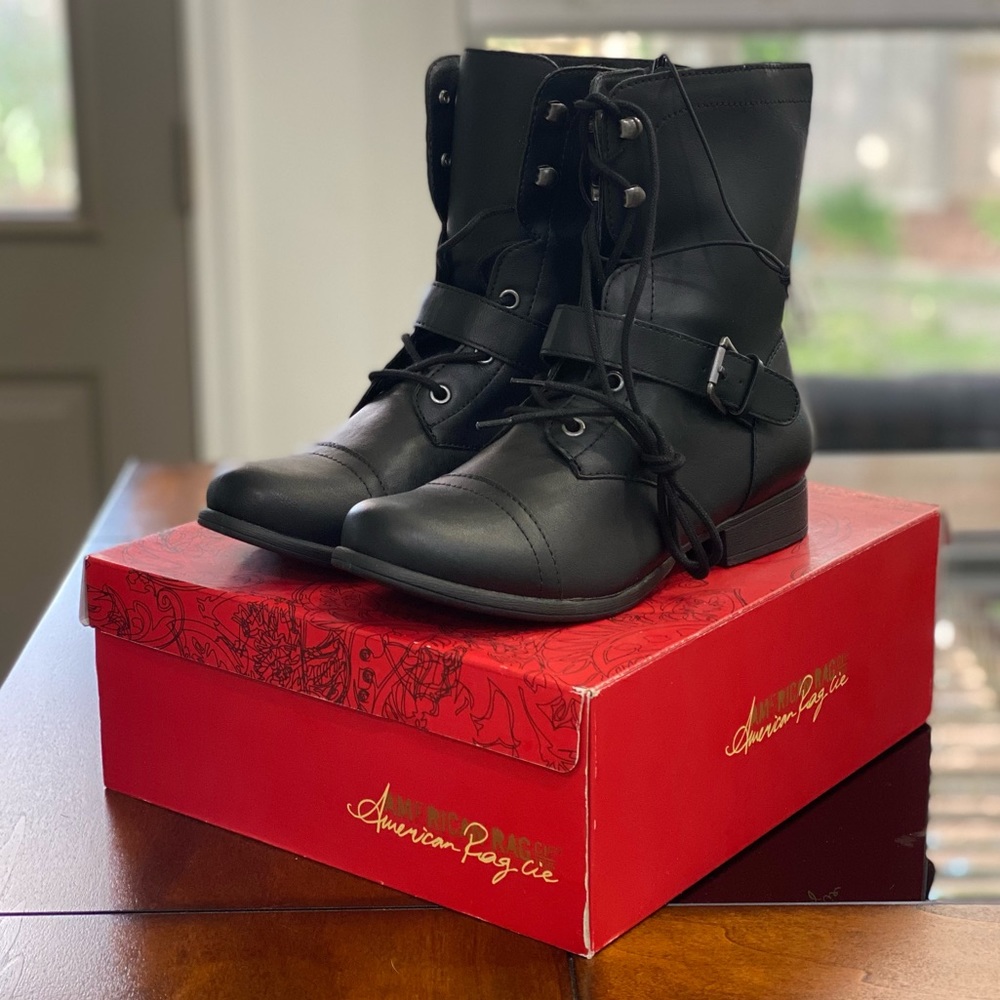New American Rag “Black Combat Boots”